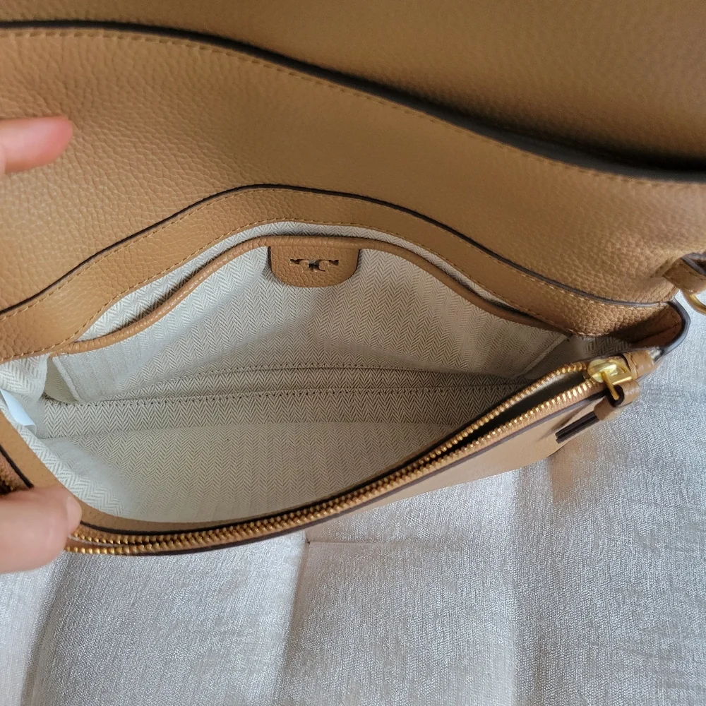 Tory Burch Tan Leather Crossbody with Tassel